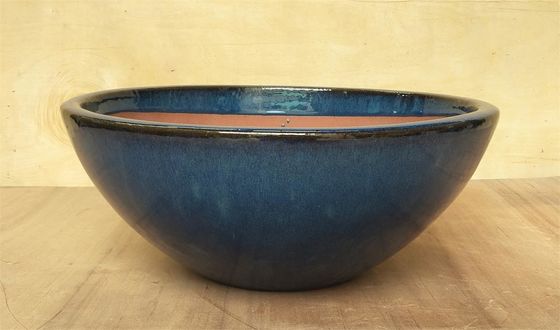 Indoor 52cmx20cm Blue Glazed Ceramic Garden Pots